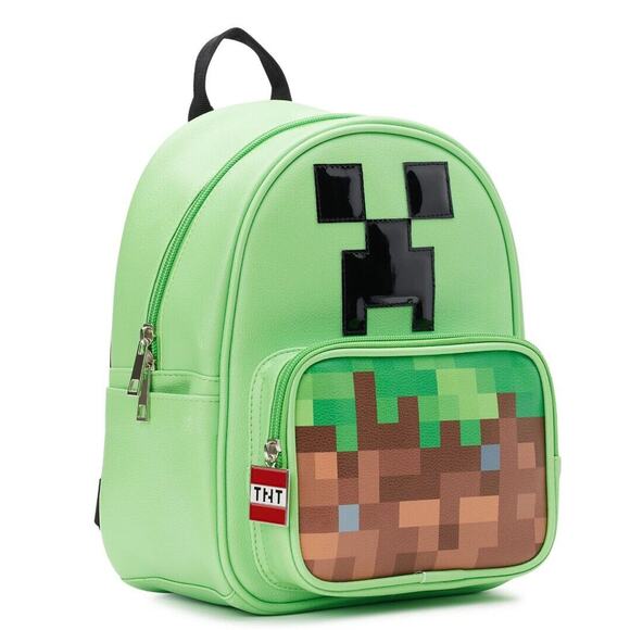 Minecraft Creeper Women Men Mini Dome Backpack Green Bag Crossbody Purse Mojang - Picture 1 of 6
